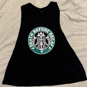 FYR Apparel Death Before Decaf tank